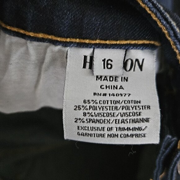 Hudson Jeans Girls 16 29x29 Dark Wash Straight Leg - Picture 6 of 6